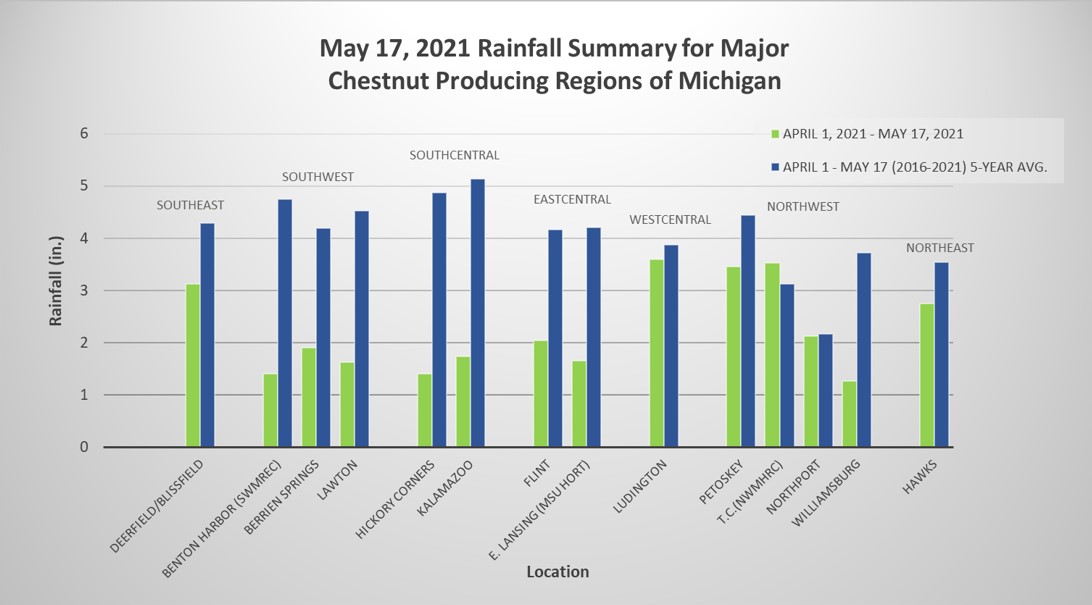 Accumulated rainfall summary